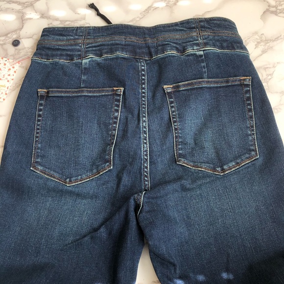 NWT Free People Lace Up High Rise Blue Skinny 30 - Picture 7 of 8